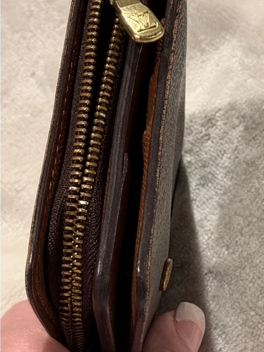 Louis Vuitton Porte Monnaie Viennois Wallet Monogram Compact Snap Coin VINTAGE - Picture 15 of 15